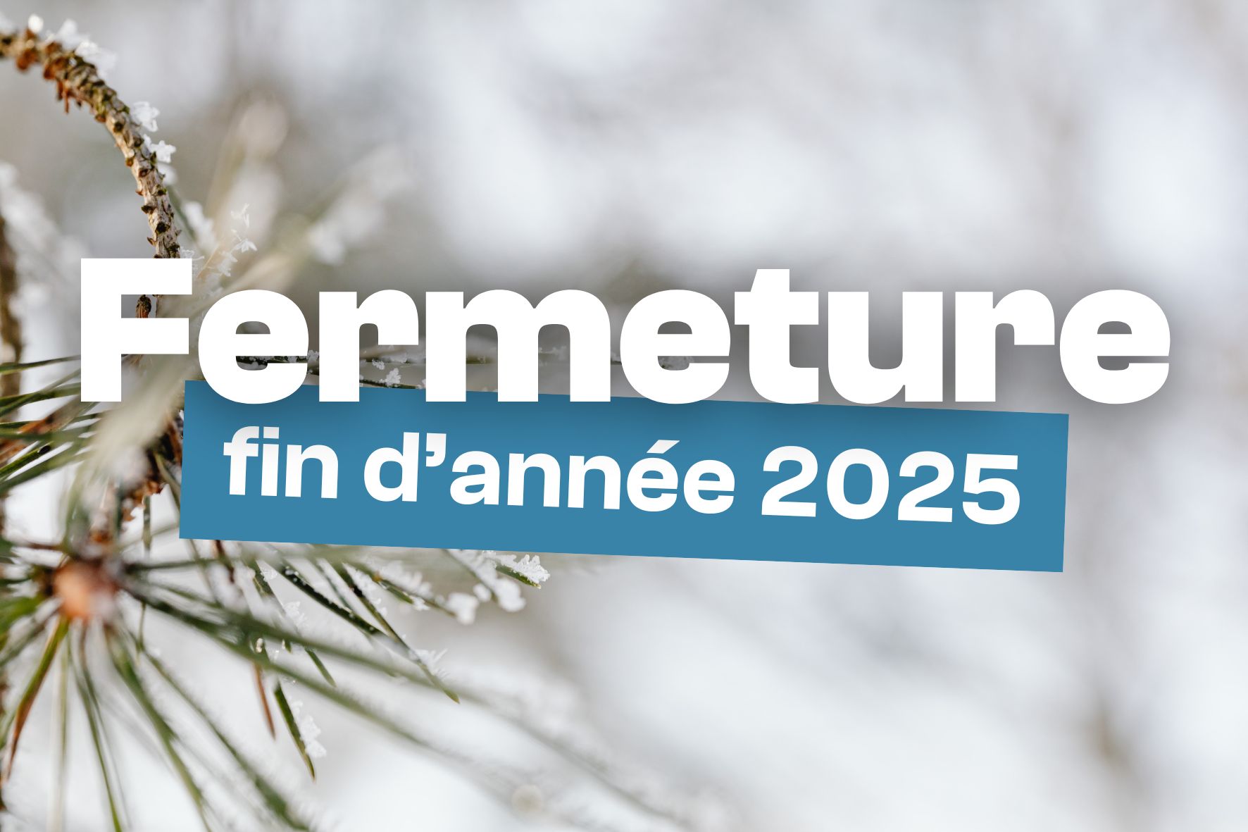 Fermeture de fin d'année 2025